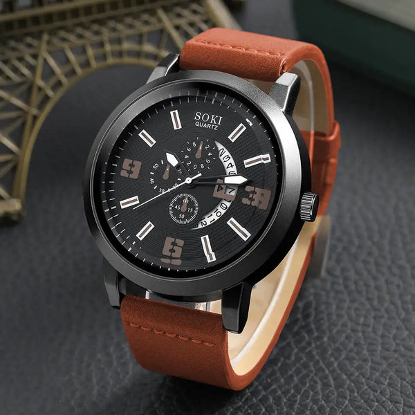 SOKI New Men's Business  Wristwatch