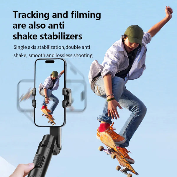 2025 C16 Intelligent Selfie Stick Expandable Phone Holder Detachable Wireless Remote Control Stabilizer for Facial Recognition