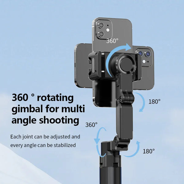 2025 C16 Intelligent Selfie Stick Expandable Phone Holder Detachable Wireless Remote Control Stabilizer for Facial Recognition